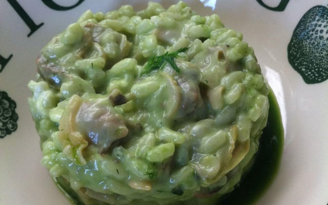 Risotto au fenouil sauvage et aux palourdes