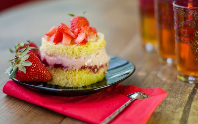 Petits gâteaux aux fraises