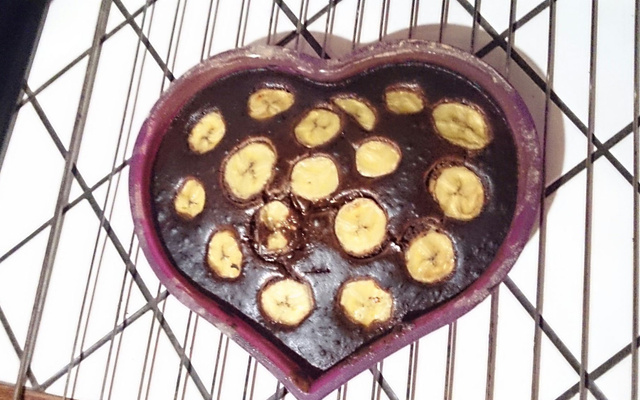 Cœur chocolat-bananes-noix