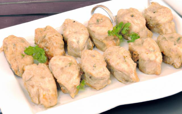 Bouchées de poulet lardées à la fourme d'ambert