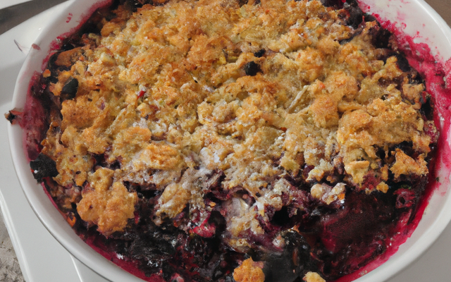 Crumble croustillant aux mûres