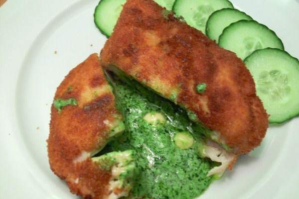 Poulet à la kiev au roquefort