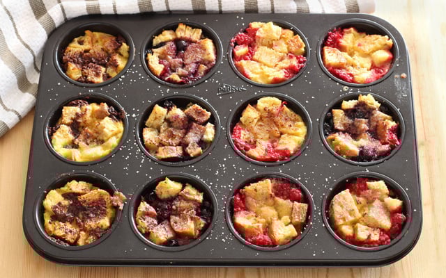 Trio de mini-pains perdus au four