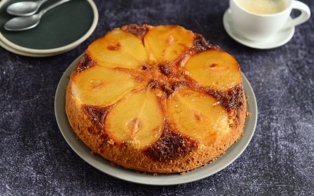 Gâteau renversé aux poires