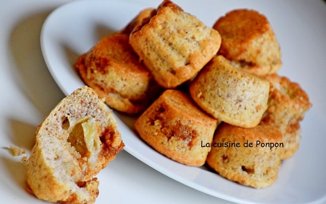 Petit moelleux à la banane et caramel au beurre salé