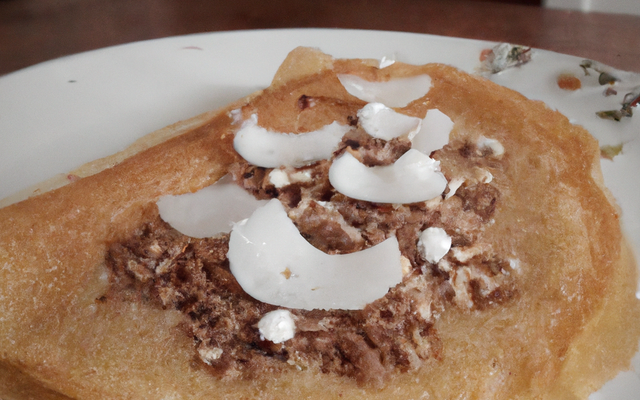 Crèpe à la noix de coco fraiche