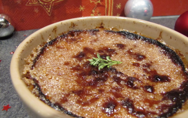 Crème brûlée au foie gras et pain d'épices