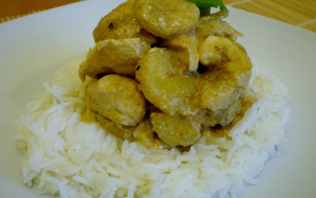 Poulet banane au lait de coco