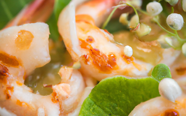 embrochée de crevettes