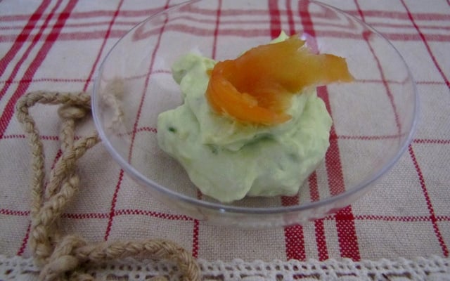 Verrine de crème d'avocat