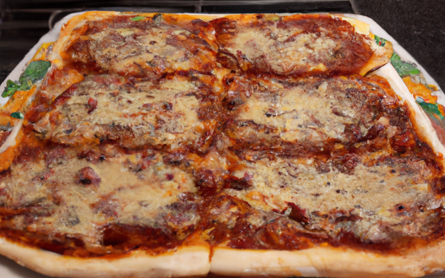 Pizza maison généreuse