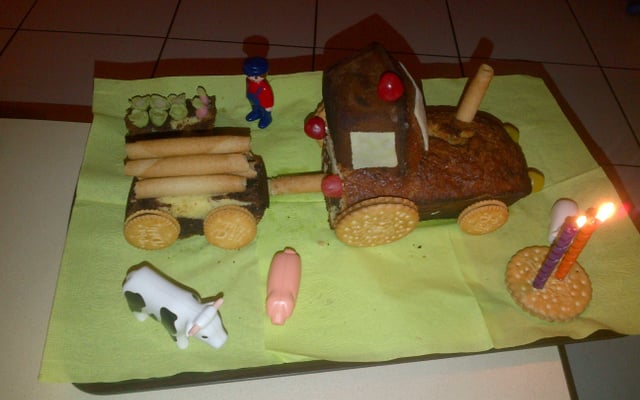 Cake marbré anniversaire