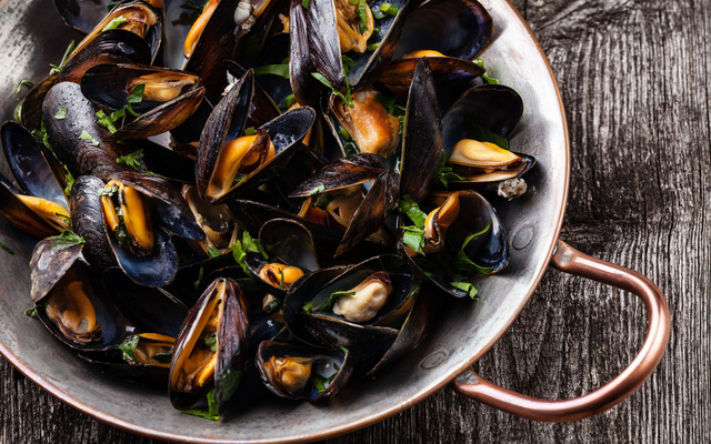 Moules marinières au gingembre