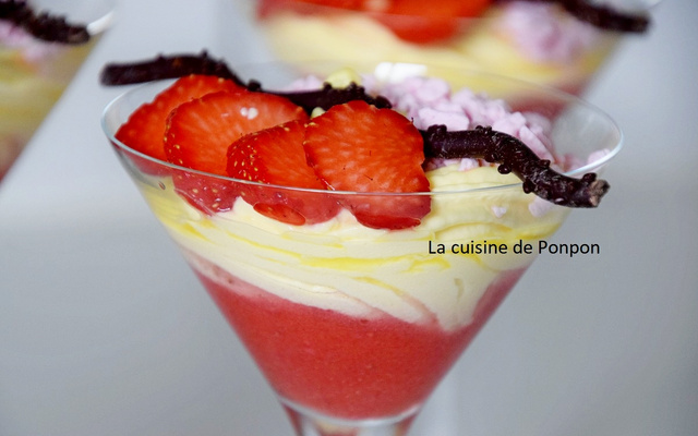 Crème mascarpone et fraises