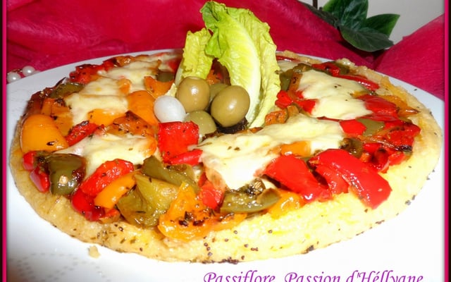 Délice de polenta aux poivrons et son œuf poché