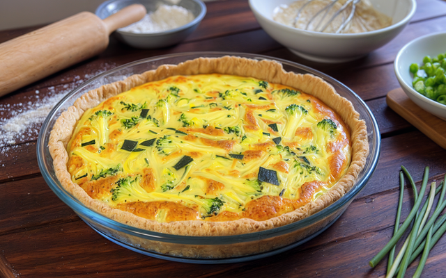 Tarte salée aux légumes de printemps