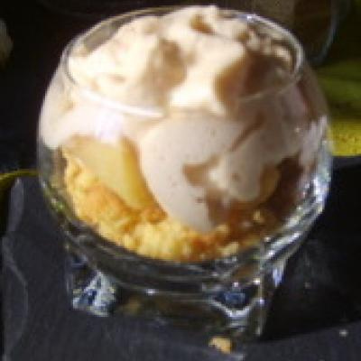 Pomme caramélisée et brioche crémeuse