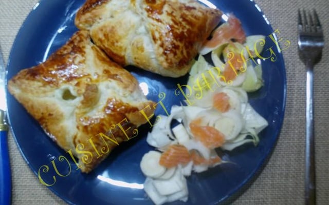 Feuilleté poires-roquefort