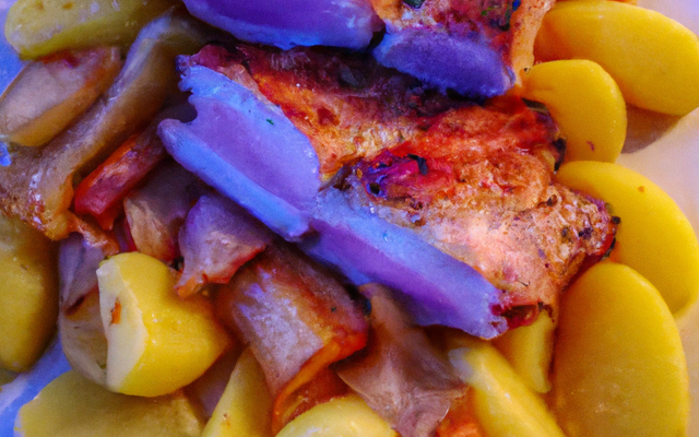 Carré de porc façon Andalouse et pommes de terres mijotées