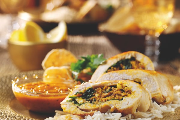 Chausson de poulet sauce tandoori