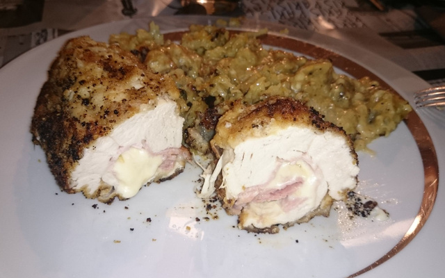 Poulet grillé au bleu d'Auvergne