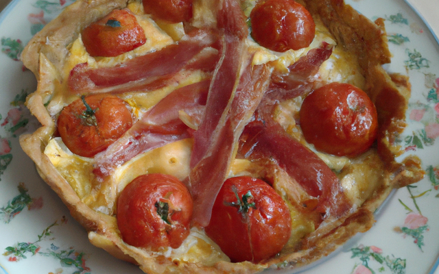 Quiche aux tomates et speck