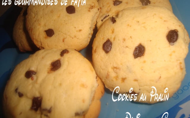 Cookies au pralin et pépites de chocolat