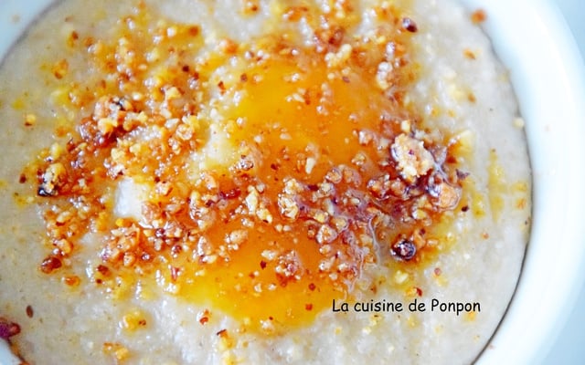 Crème au fonio semi-complet, sans gluten et vegan