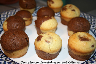 Muffins chocolat-vanille classiques
