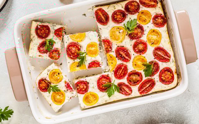 Cheesecake salé aux tomates cerise