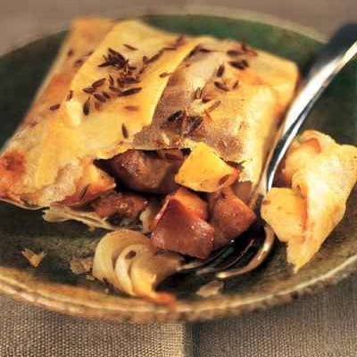 Pastillas de rognons de porc, pomme et cumin 