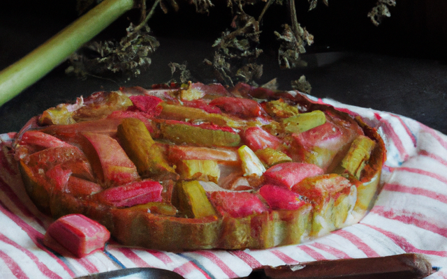 Tarte à la rhubarbe savoureuse