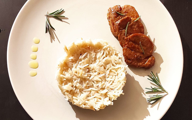 Filet mignon de porc laqué au miel vanillé