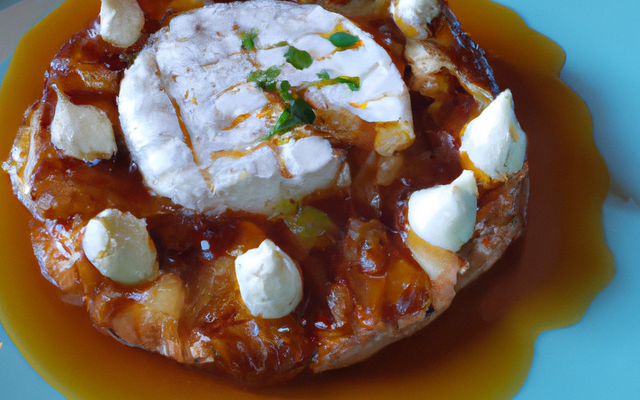 Tatin au chèvre et roquefort