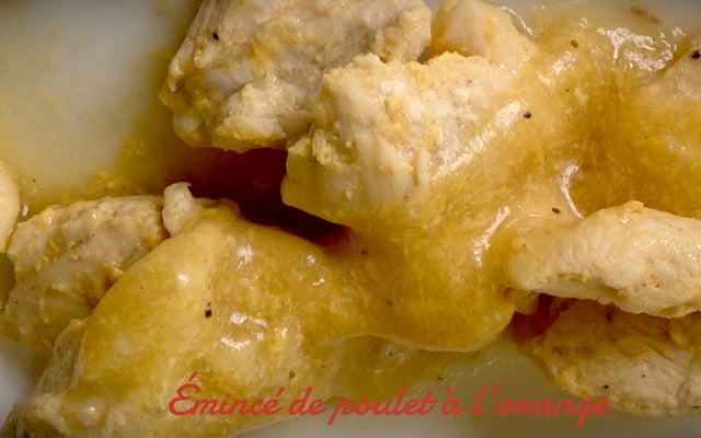 Emincé de poulet à l'orange