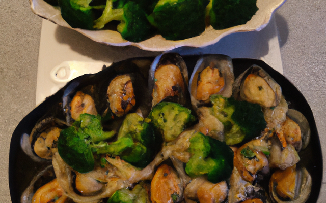 Moules brocolis et pâtes