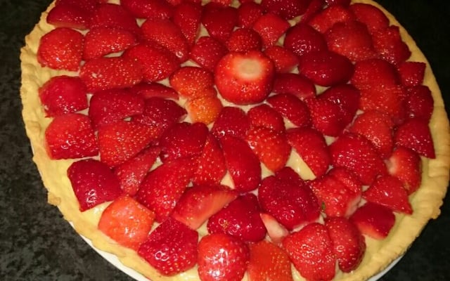 Tarte aux fraises et à la crème pâtissière
