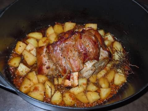 Jarret de veau au four