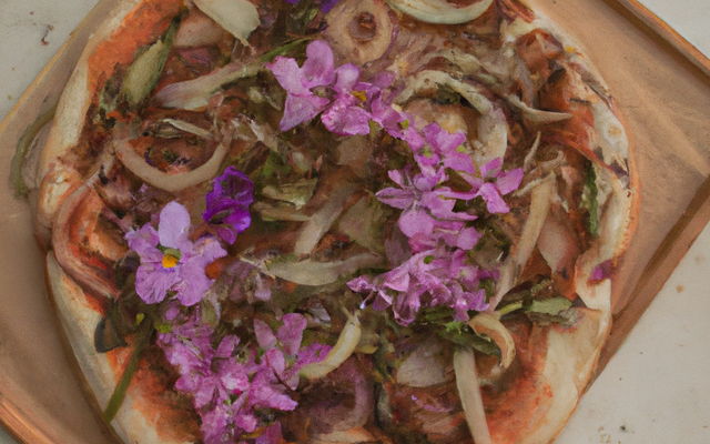 Pizza en fleurs