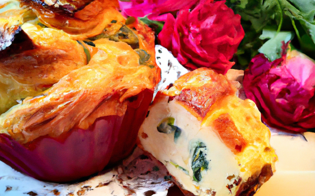 Cake au choux rouge et au roquefort papillon