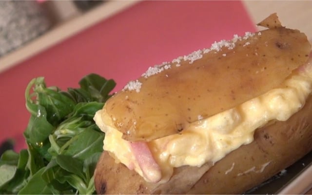 Pommes de terre farcies façon carbonara