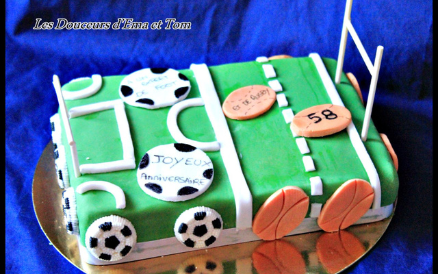 Gâteau foot rugby