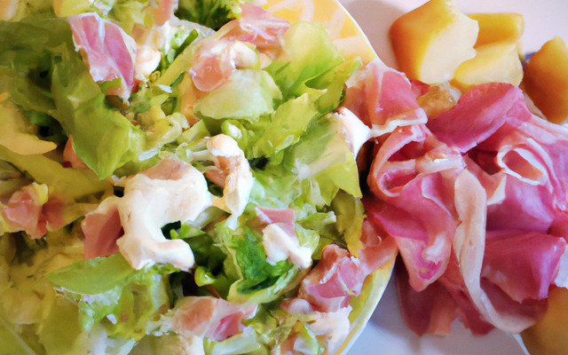 Salade de Champerloises aux pommes et jambon de pays
