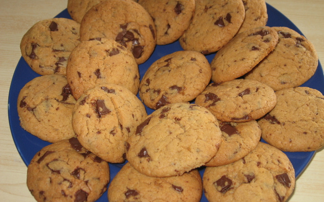 Cookies aux pépites maison de chocolat noir