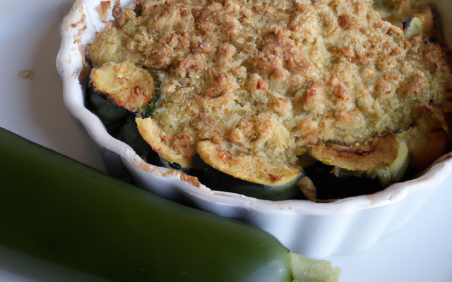 Crumble de courgettes au Saint Môret
