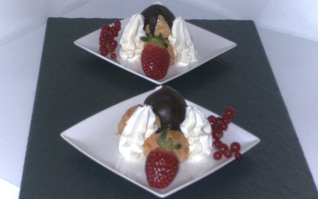 Profiteroles crème chocolat