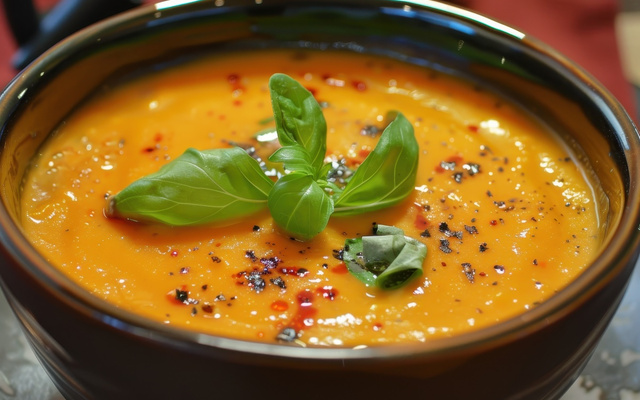 Soupe aubergines et tomates