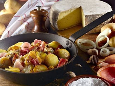 Poêlée de jambon fumé à la tomme de savoie