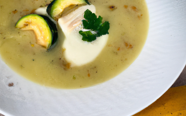 Velouté de courgettes au Beaufort