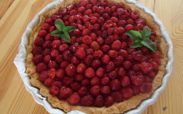 Tarte aux framboises classique